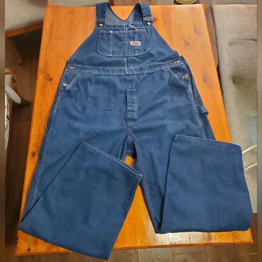 Big Mac Vintage Bib Blue Denim Unisex Overalls *Missing Tag* Measures 44 X 30